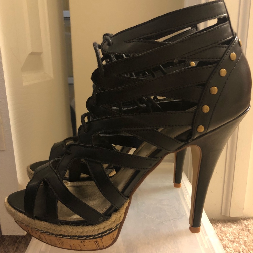 Lace Up Sandal Heels